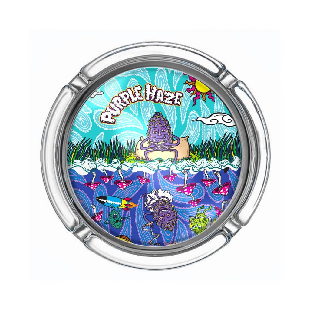 Best Buds Small Glass Ashtrays Purple Haze