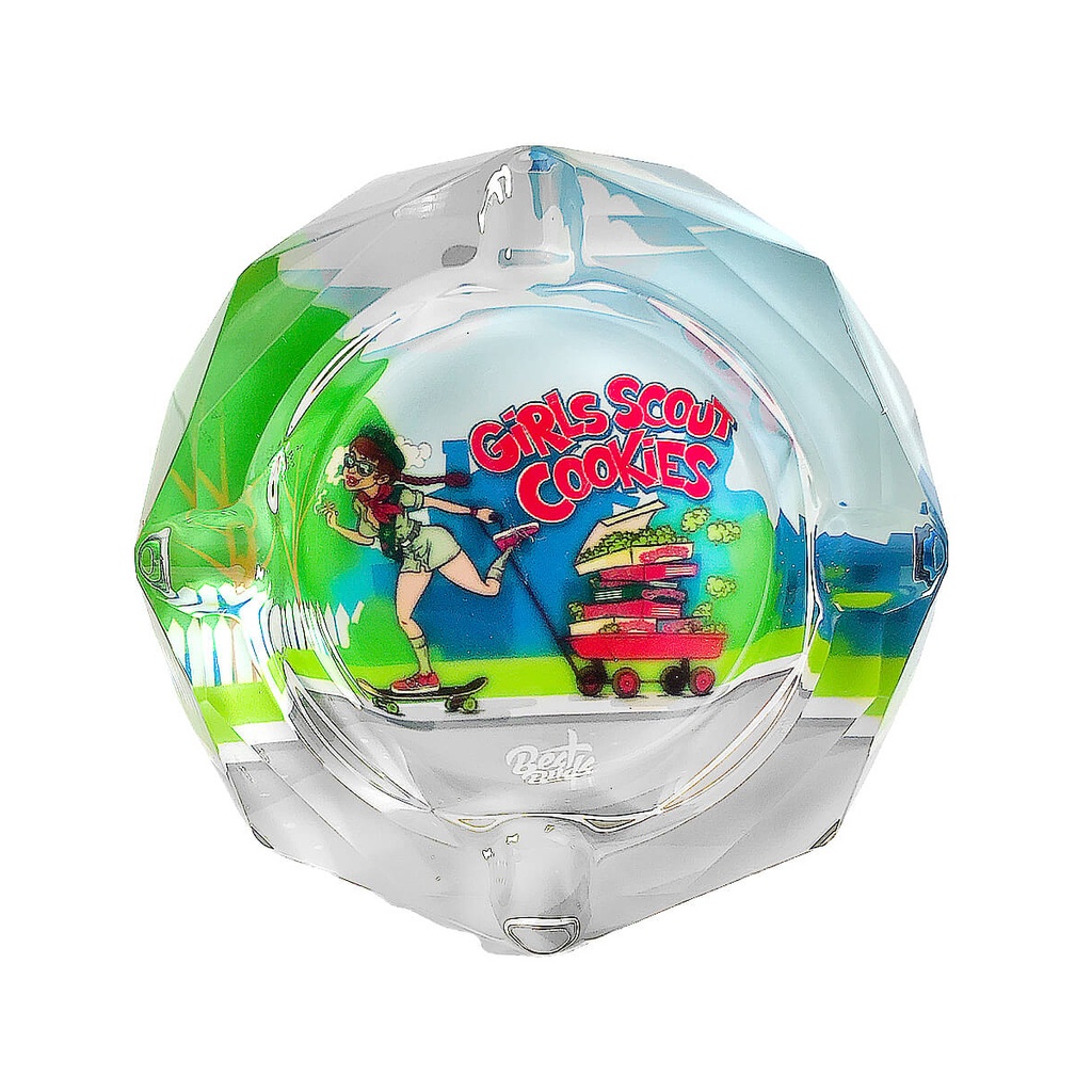 Best Buds Crystal Ashtray with Giftbox Girl Scout Cookies