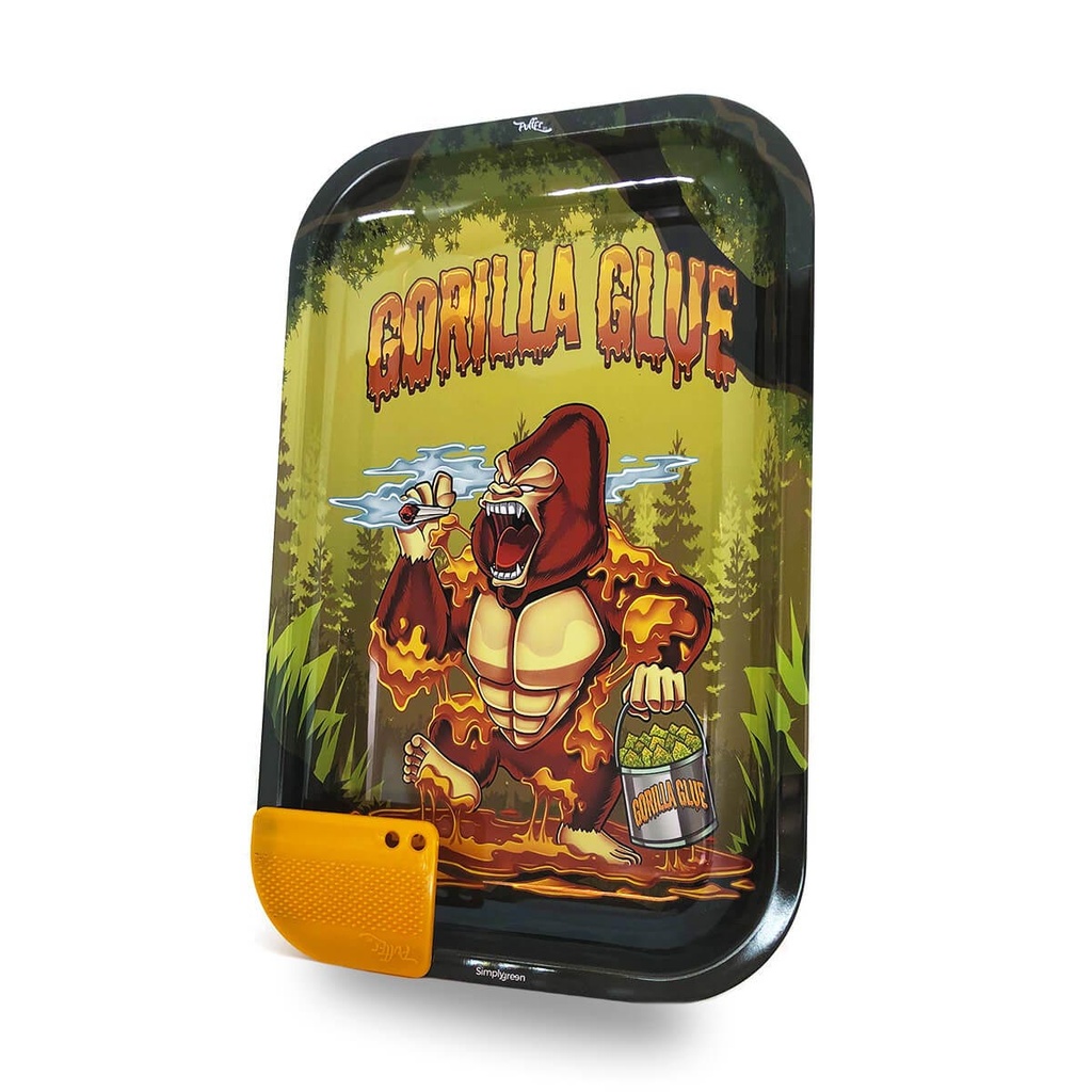 Best Buds Rolling Tray M Gorilla Glue with Magnetic Grinder Card 175 x 275mm