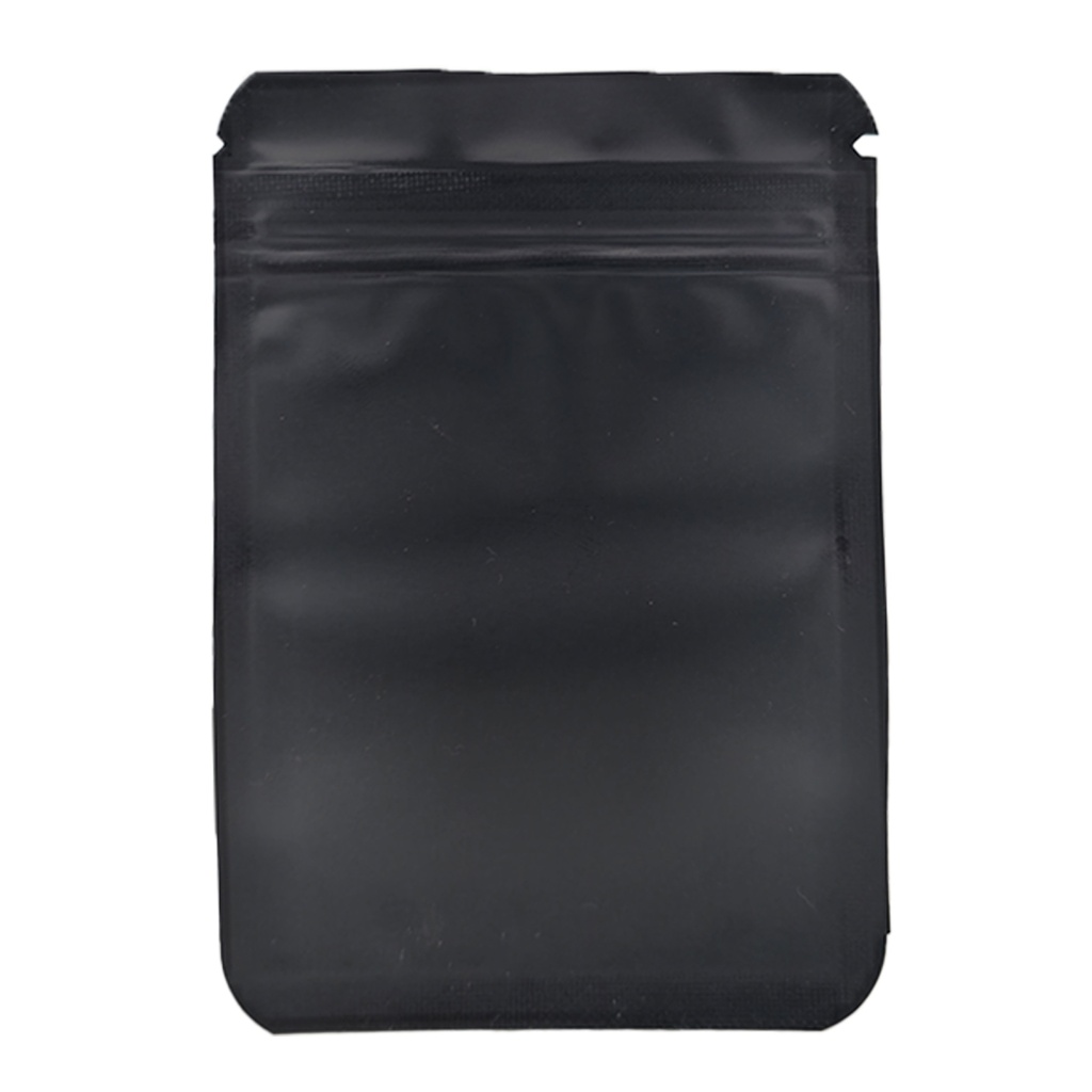 [SZ-BAG-60X65-BLKMT-100] Alu Bag Smell Proof 65x60mm Black Matte 100pcs