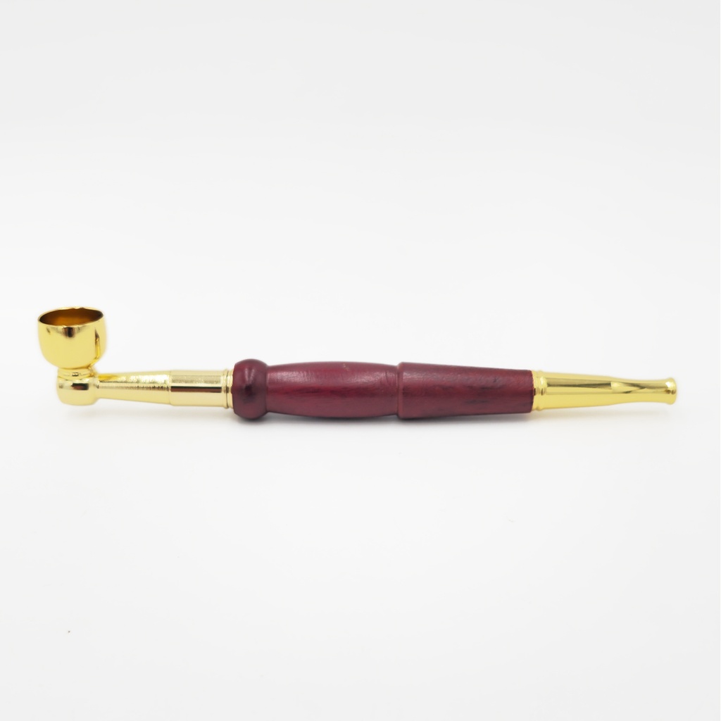 Weed Pipe Brass Rosewood 15cm