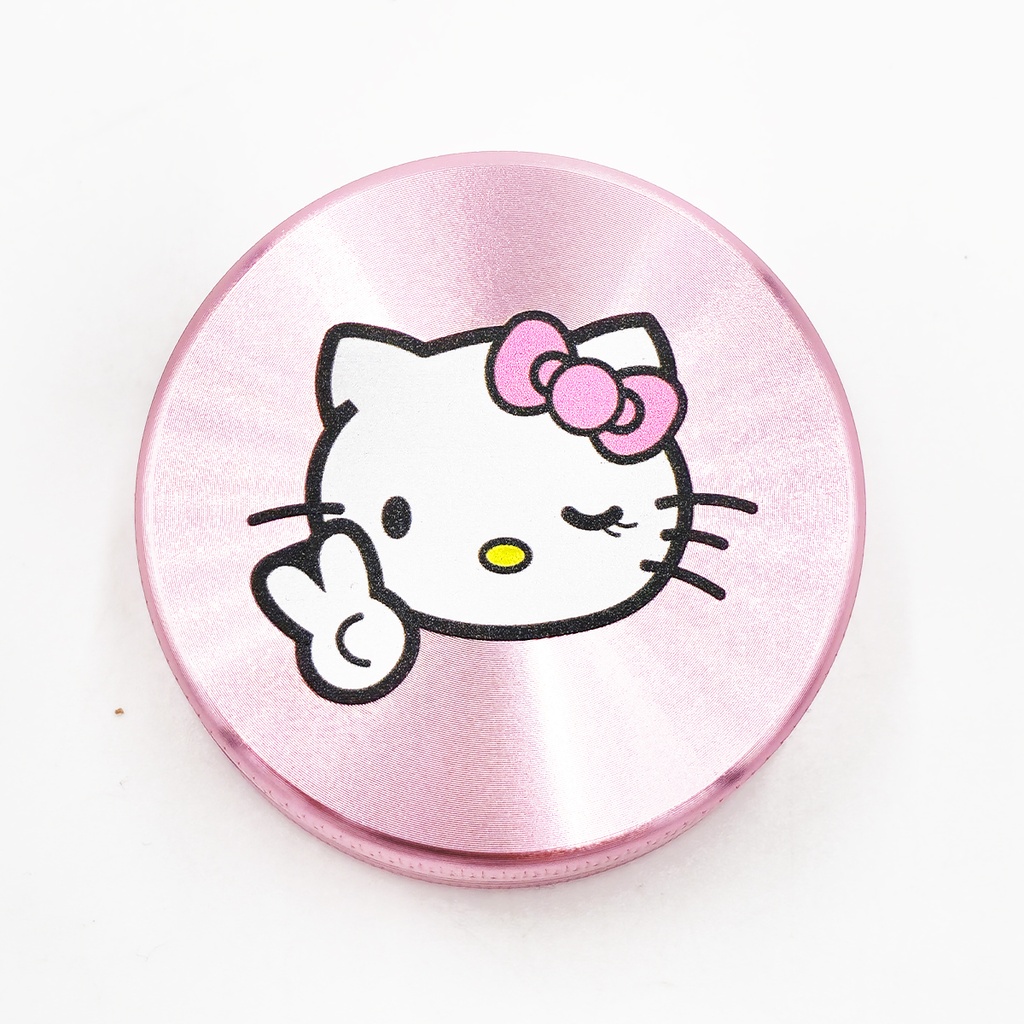 [SZ-HKG-PCE-PNK-2PRT] Hello Kitty Aluminium Grinder Peace Pink 2 Parts 50mm