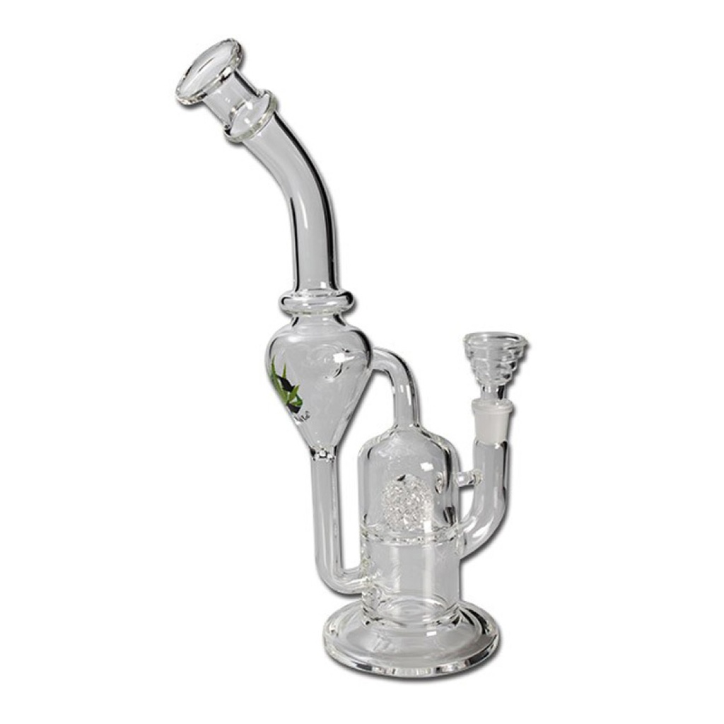 Black Leaf Recycler Glaspfeife mit Cage