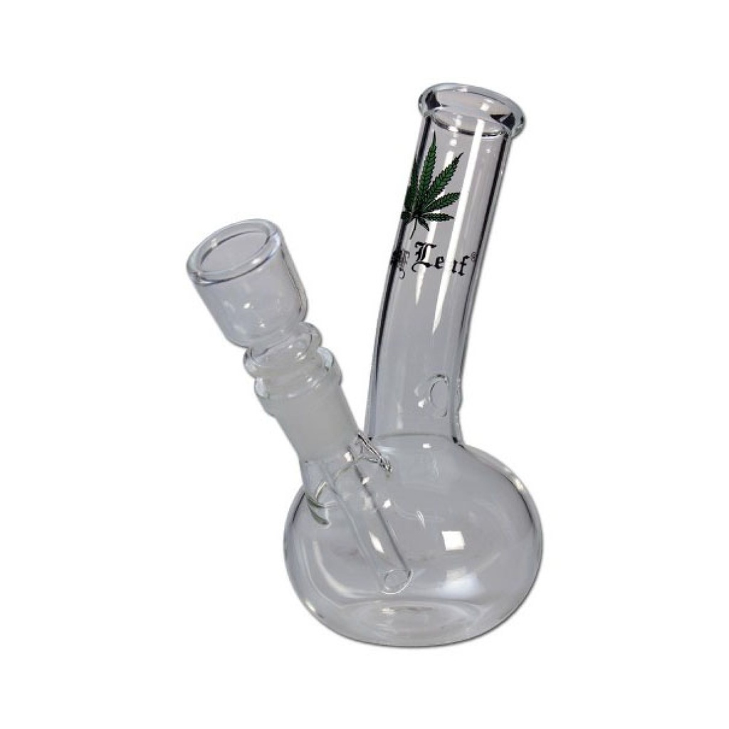 [ND-G4-3] Black Leaf Glasbong 14cm