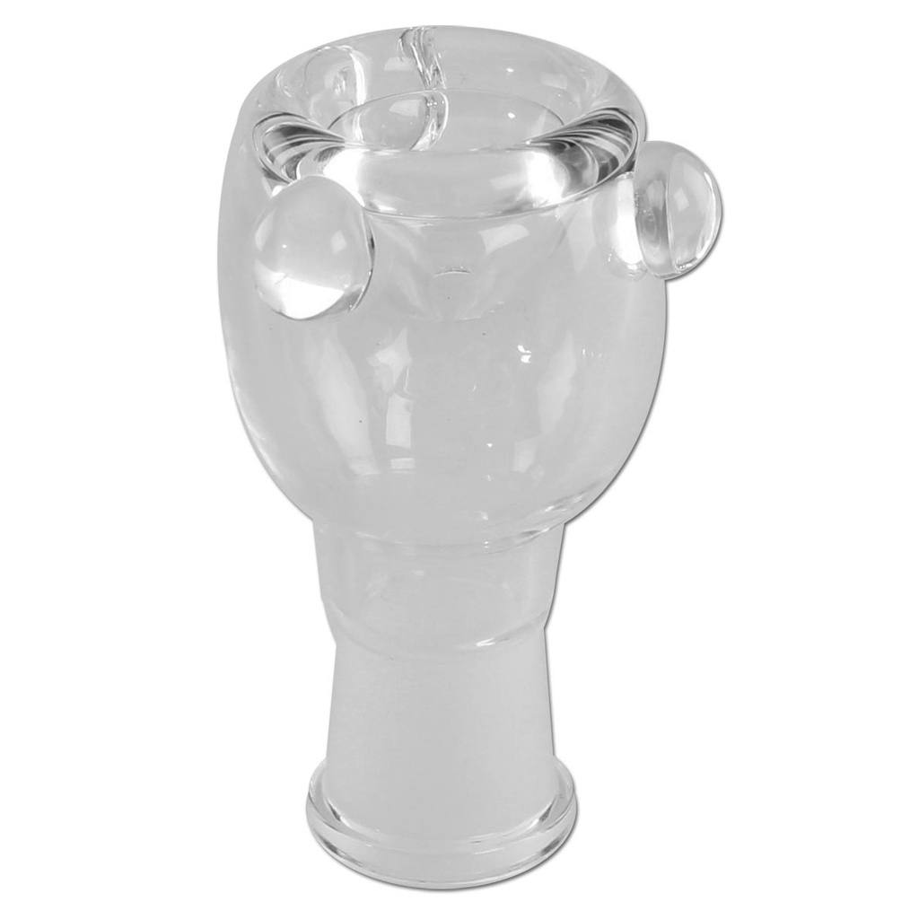 Glaskopf mit Femaleschliff 18.8