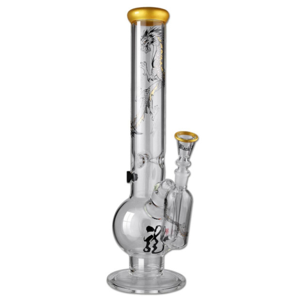 [ND-GTI030BICE] Black Leaf Ice Bong mit Vorkühler 45cm
