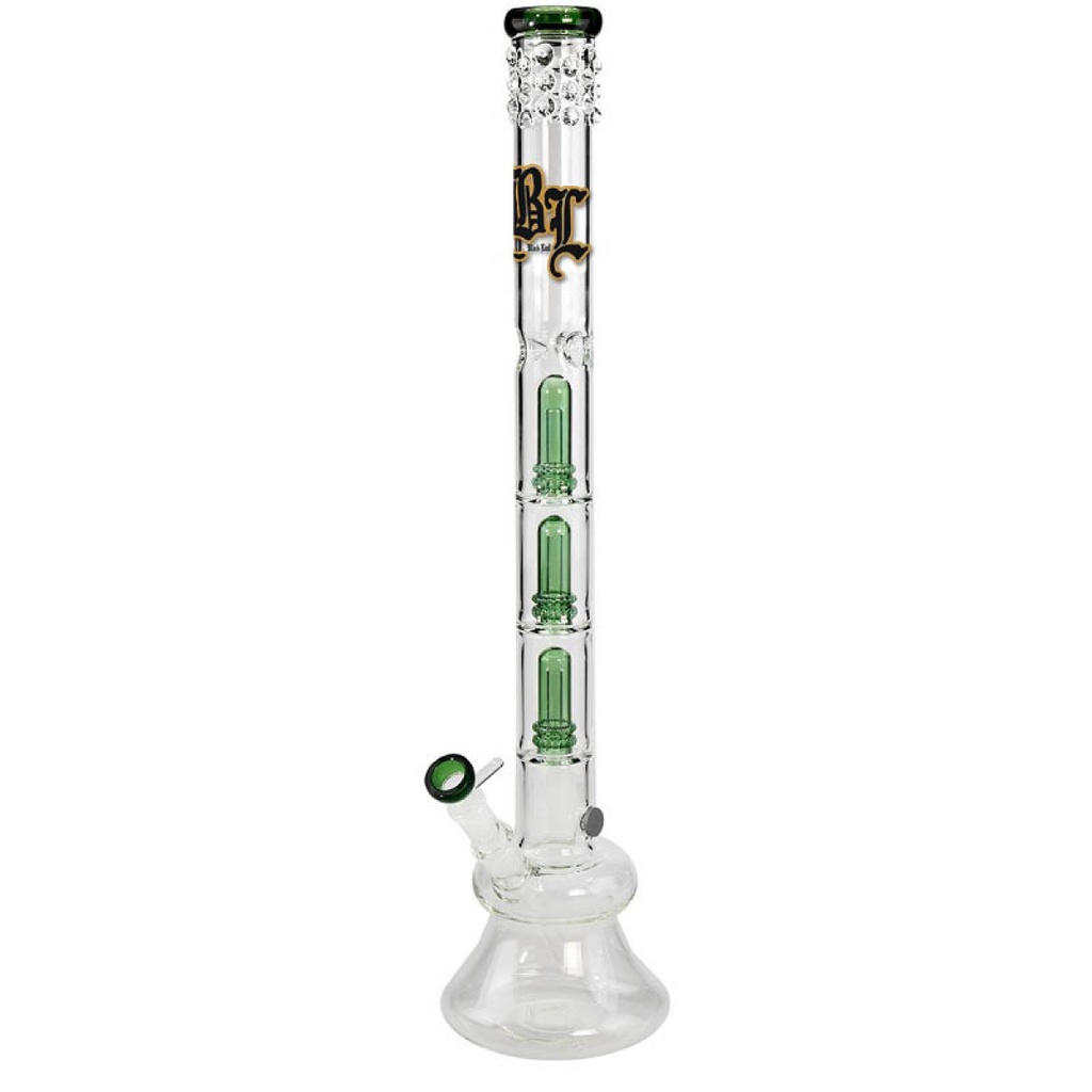 [ND-261856-37] Black Leaf Mr Bombastic Ice Bong 3x Ufoperkolator grün 65cm