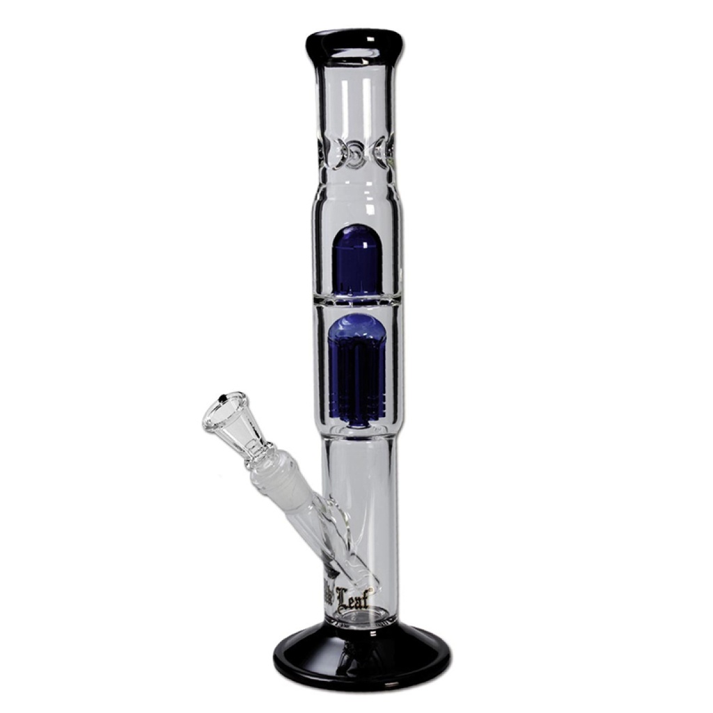 Black Leaf' Ice Bong Baumperkolator blau/schwarz 38cm