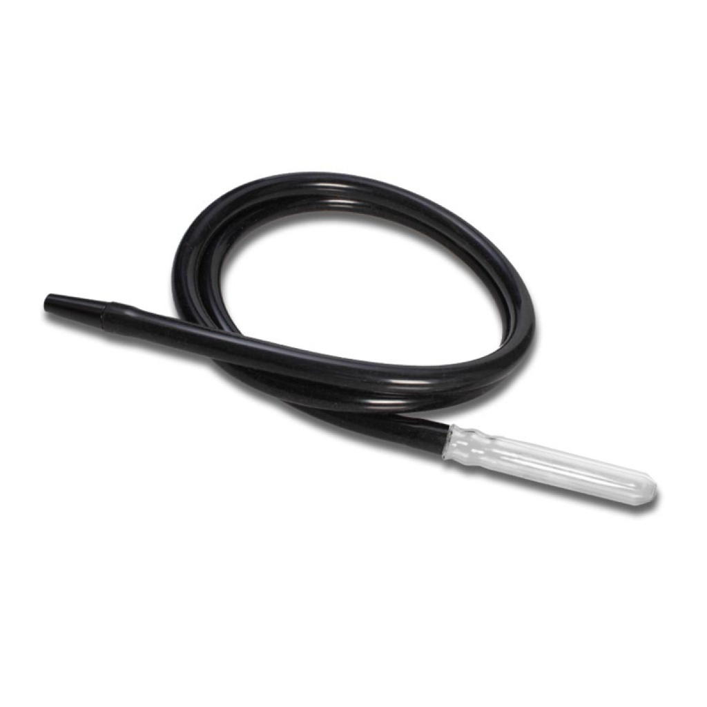 Shishaschlauch m. kl. Glasmundstück u. Konus 150cm Schwarz
