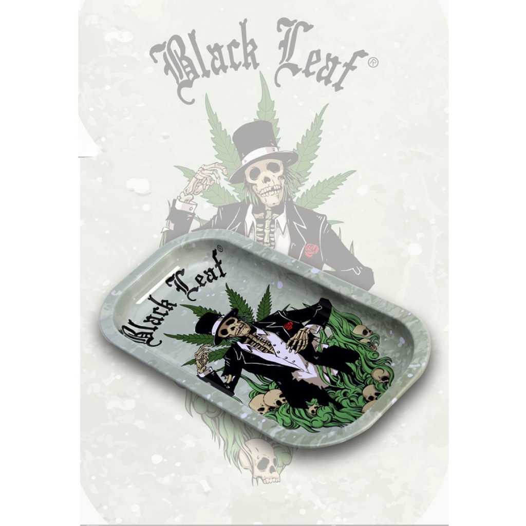 Black Leaf Rolling Tray Hempmaster 206 x 105mm