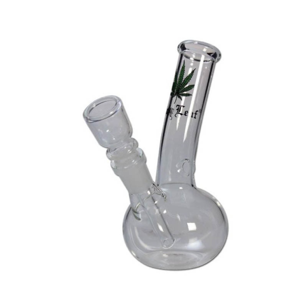 [ND-G4-GL] Black Leaf Glasbong Golden Leaf 14cm