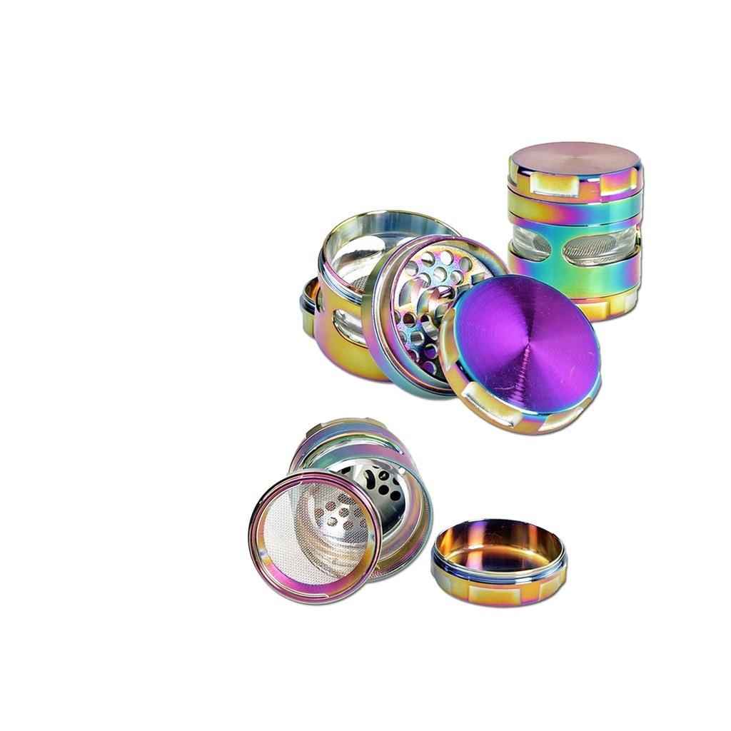 Black Leaf Metallgrinder mit Fenster 4-tlg. Ölfarben