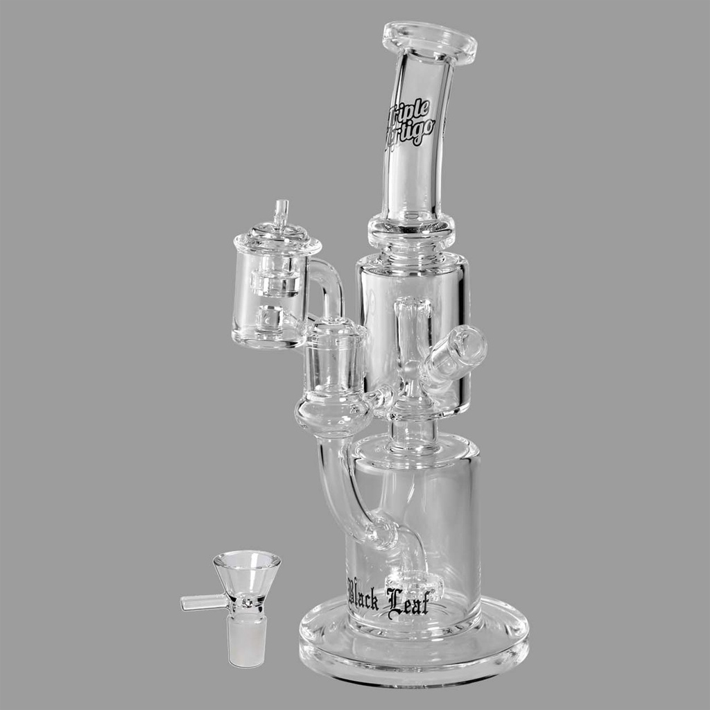 [ND-2618159] Black Leaf TRIPLE VERTIGO Bong Vantikick-System