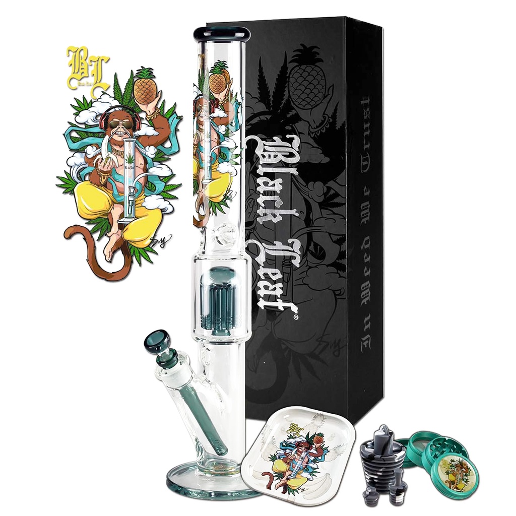Black Leaf Hanuman Bong Set Straight