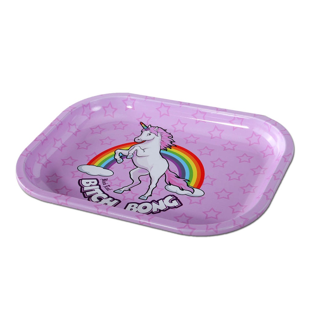 [ND-550492] Black Leaf Rolling Tray S Bitch Bong 140 x 180mm