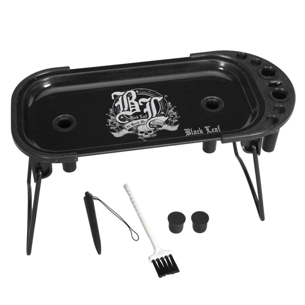 [ND-551035-2] Black Leaf Rolling Console In Weed We Trust 232 x 110mm