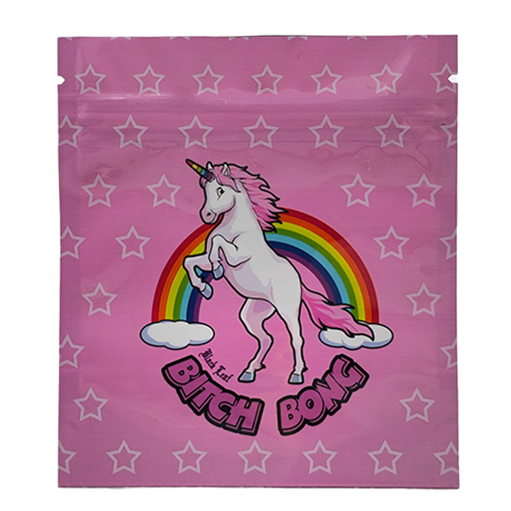 Black Leaf Mylar Bag Bitch Bong 50pcs