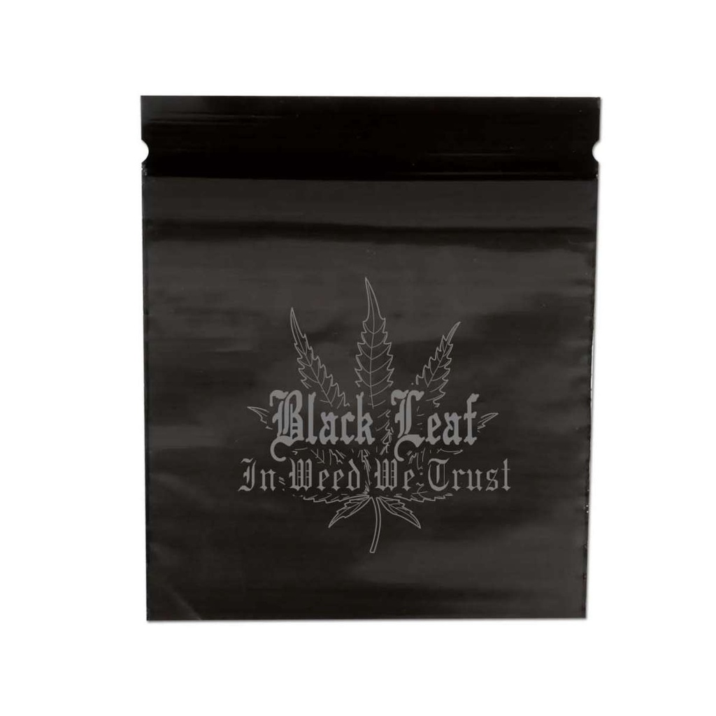 Black Leaf Reclosable Plasticbags in Weed we Trust 60 x 80 x 0.09mm