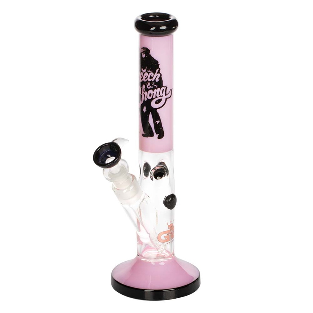 [TWN-CC20107UPK] Grace Glass Cheech and Chong Peace Bong Straight Pink 30cm