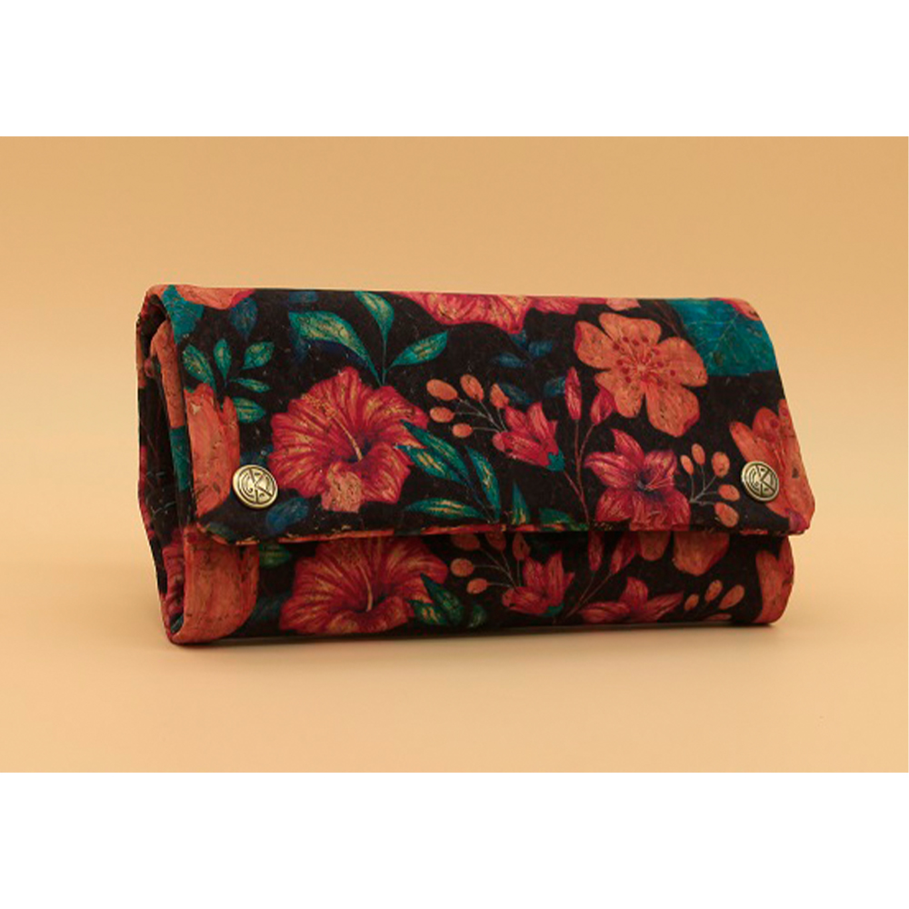 Kavatza Tabaktasche Cork TPC48-CR Flower Dream on Black Deluxe