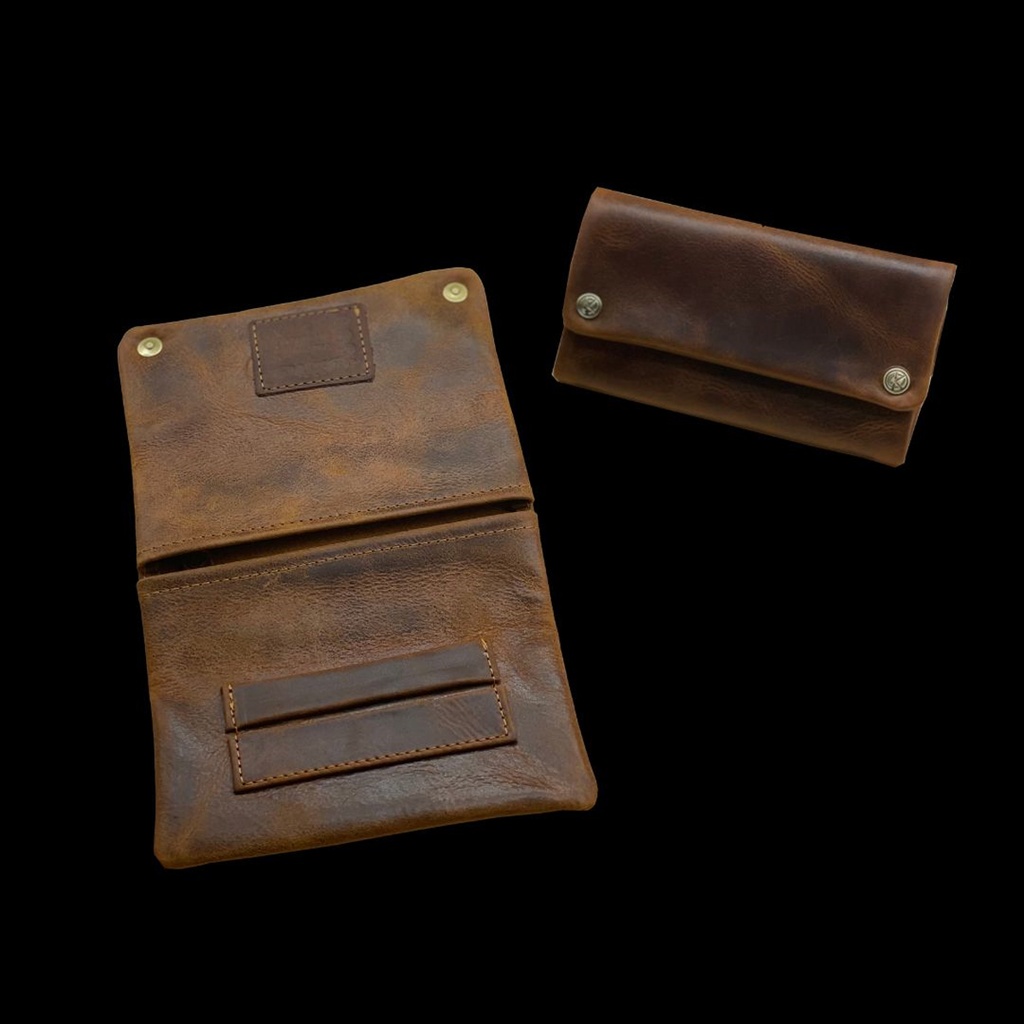 Kavatza Tabaktasche TP05-CR Buckaroo Deluxe Vegi Tanned Natural Cowhide Brown