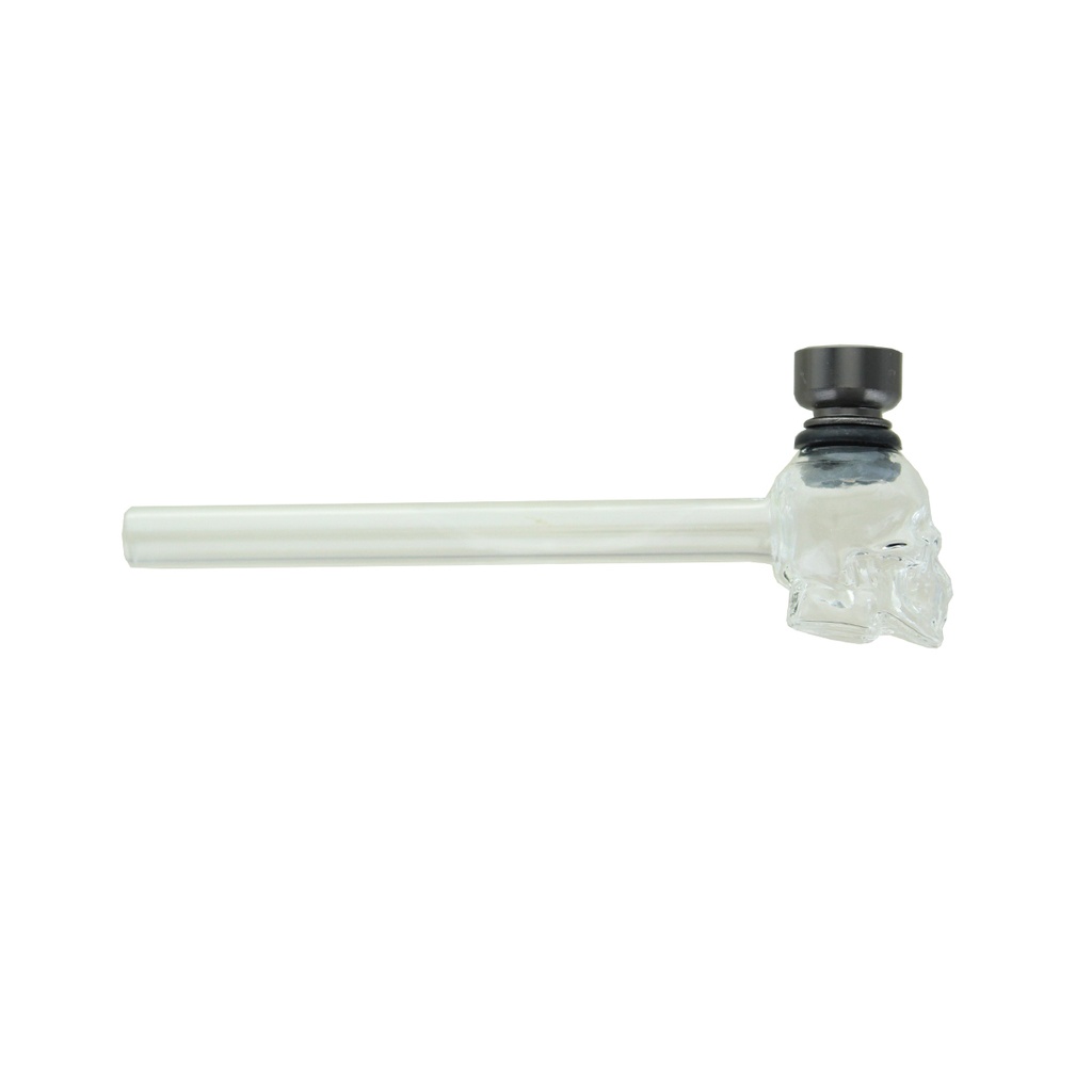 Glass Pipe Skull 13cm