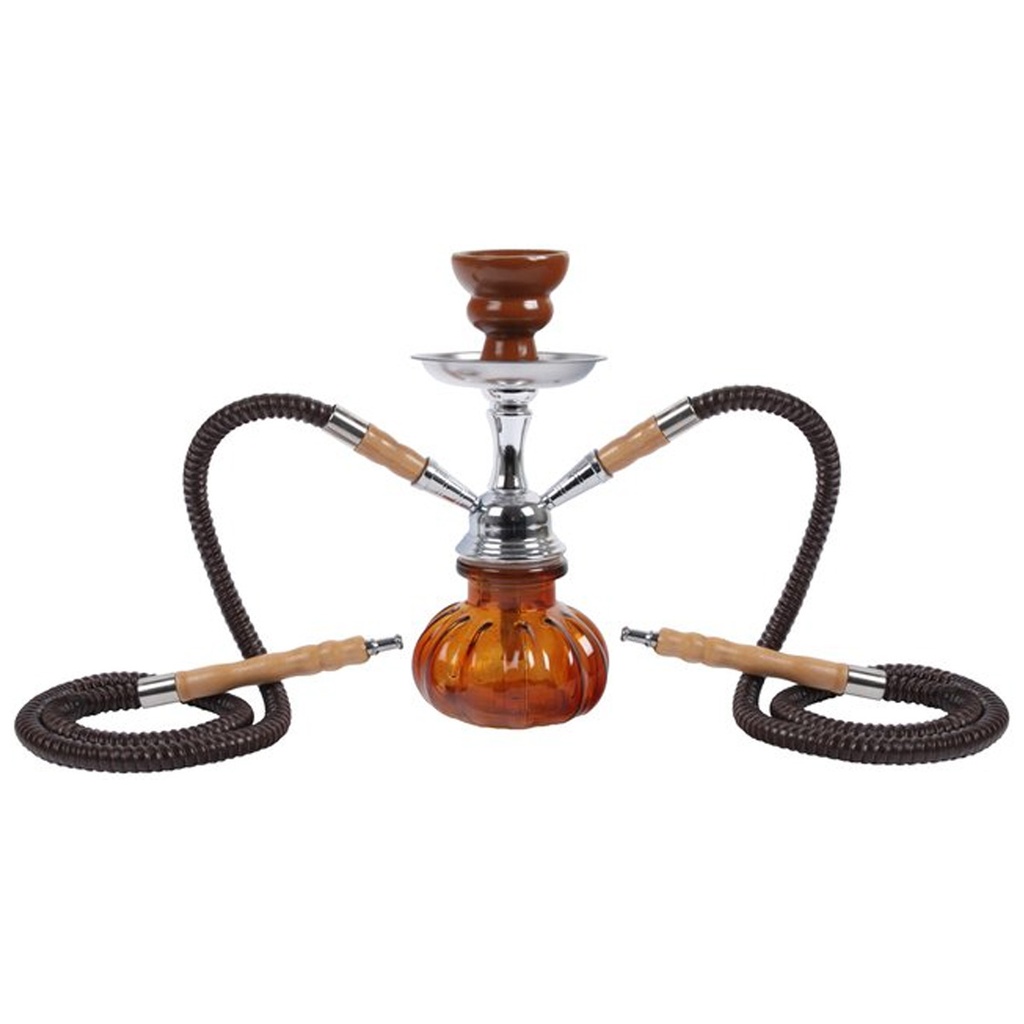 [MO-30761] Shisha "Fortuna" Braun 25cm 2 Anschl.