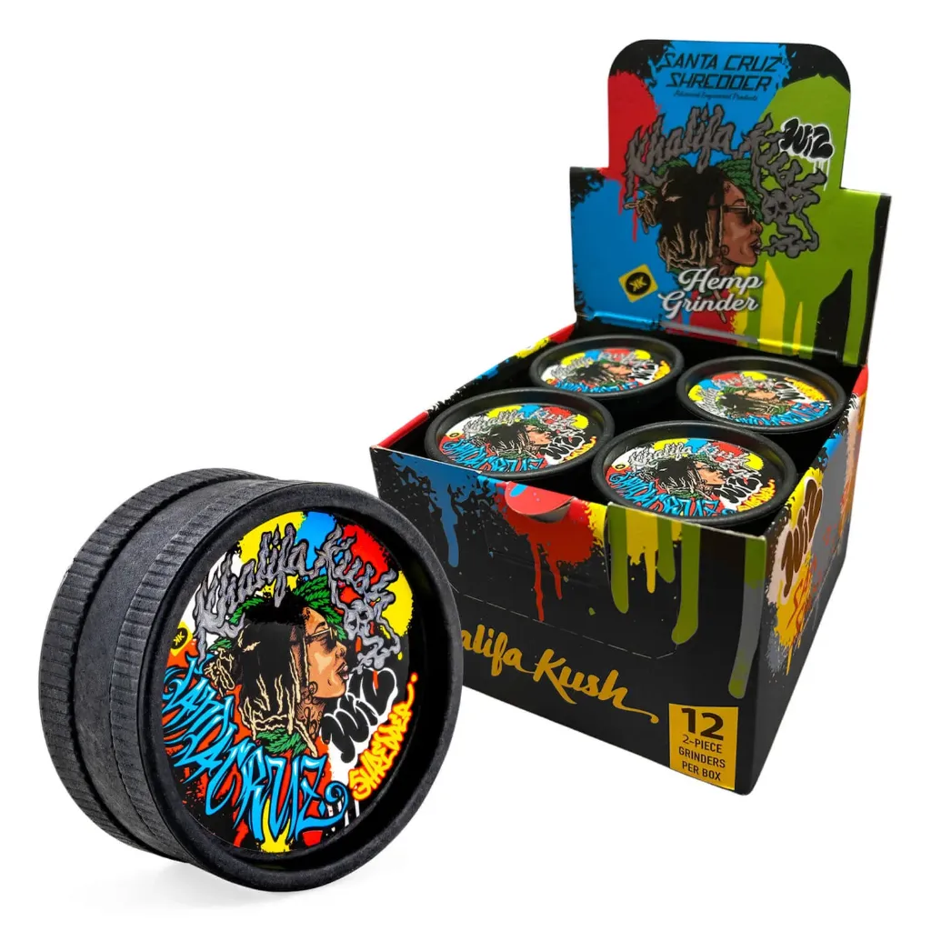Santa Cruz Shredder Khalifa Kush Biodegradable Grinder Black 55mm