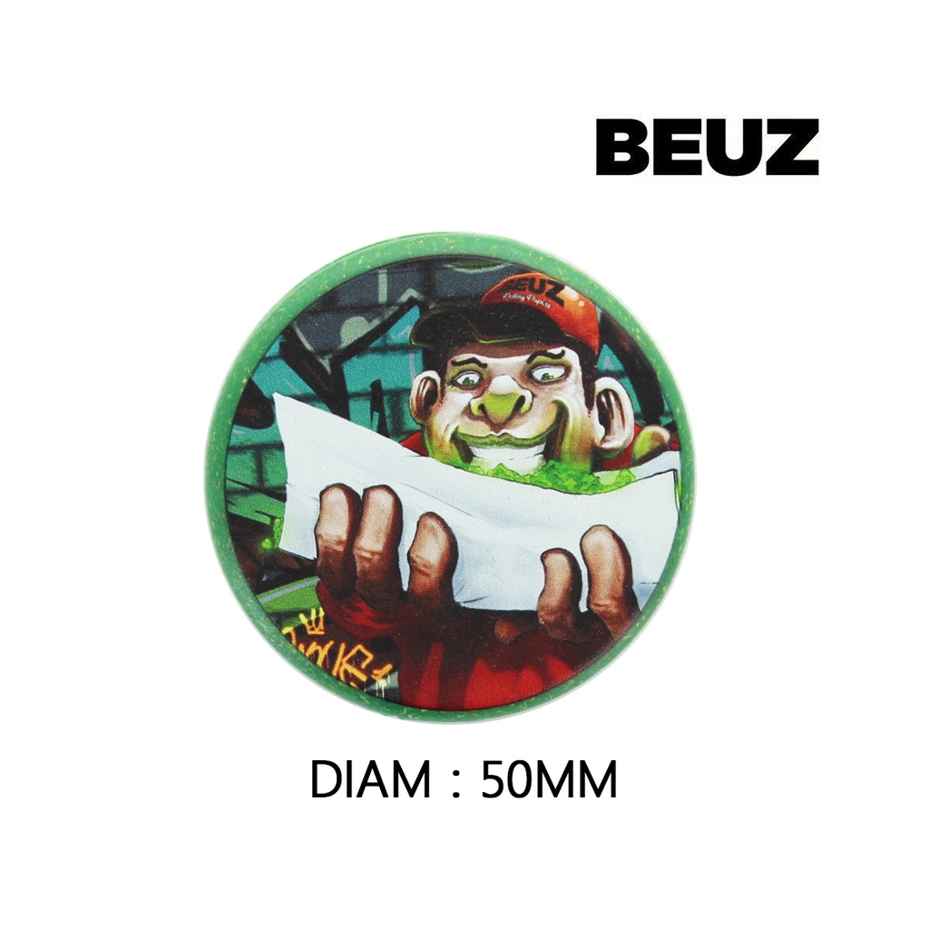 Kush Bong Rolling Hemp Grinder 3 Part 50mm Green