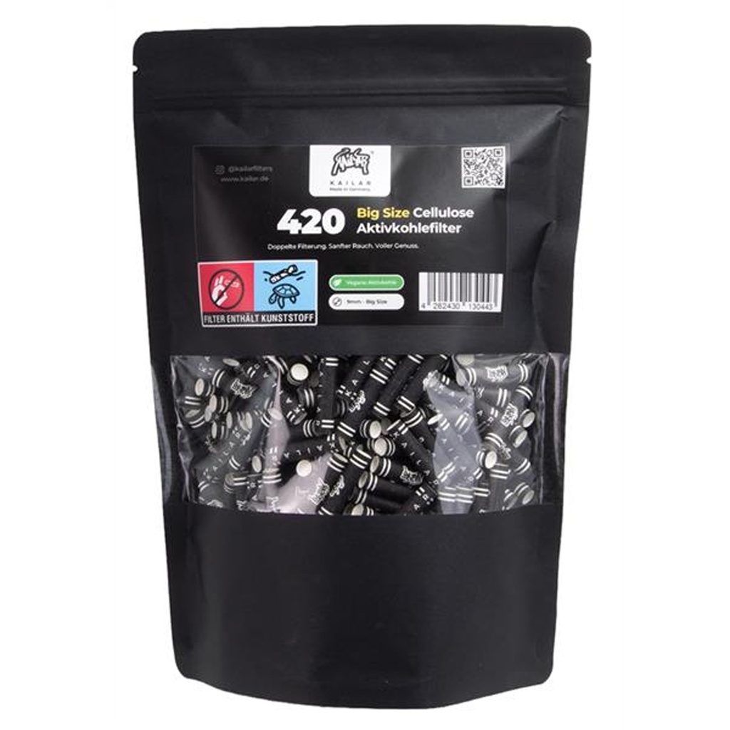 Kailar Aktivkohlefilter 9mm Black White 420pcs