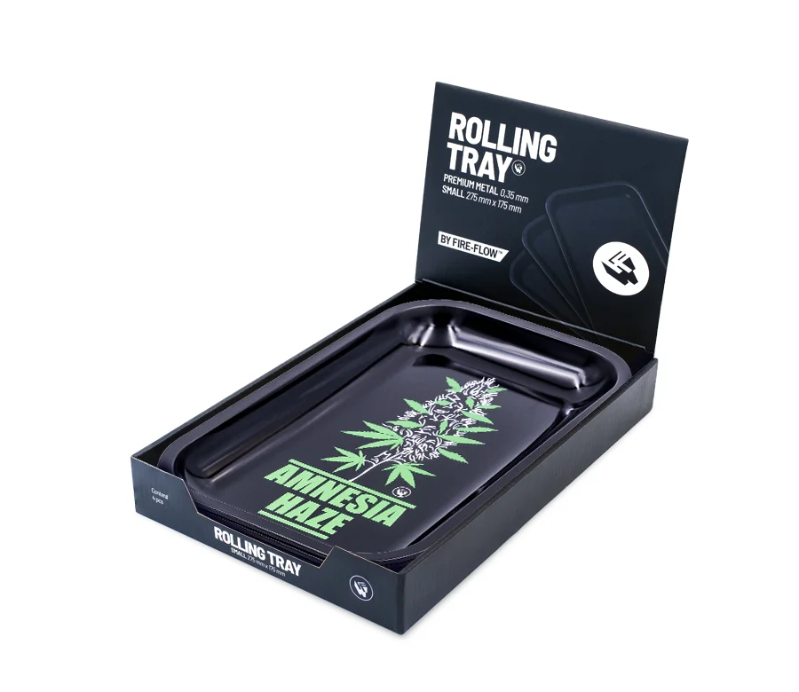 Rolling Tray - 27.5 x 17.5cm - Plantz Amnesia Haze