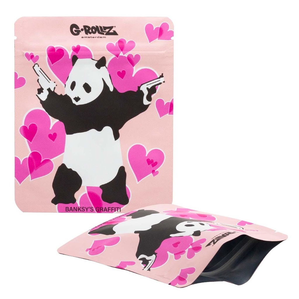 G-Rollz Banksy's Panda Gunin Smellproof Bags 70 x 60mm 50pcs