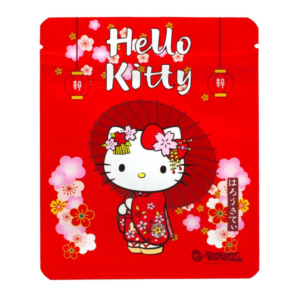 G-Rollz Hello Kitty Kimono Red Smellproof Bags 100 x 125mm 8pcs
