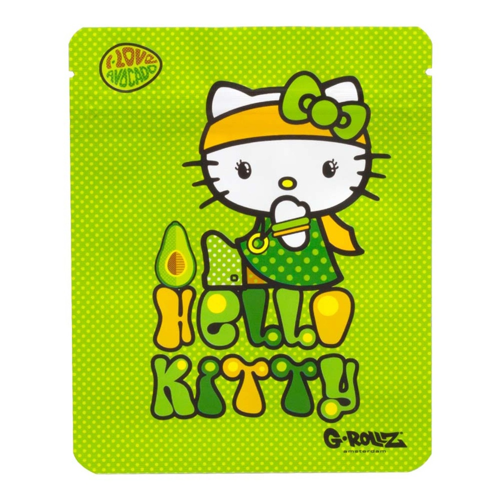 G-Rollz Hello Kitty Avocado Smellproof Bags 100 x 125mm 8pcs