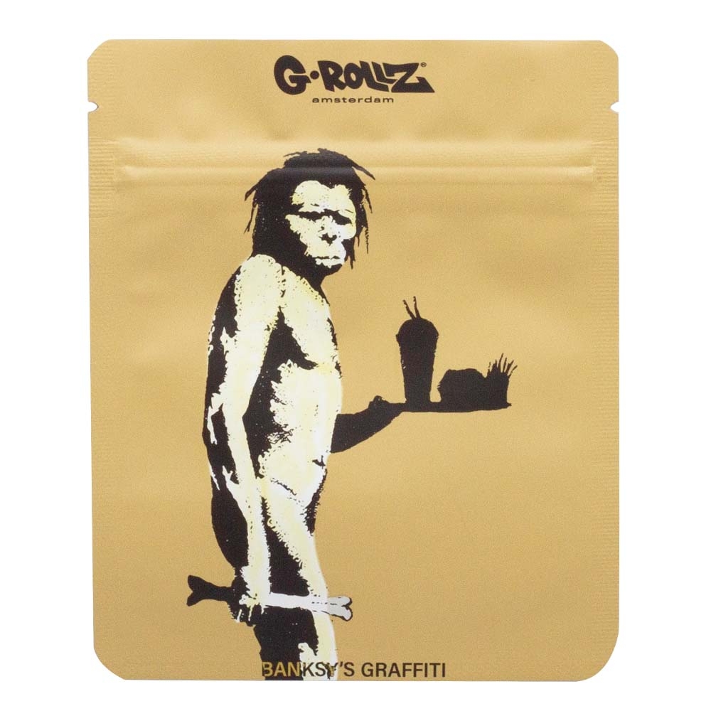 G-Rollz Banksy's Fast Food Caveman Smellproof Bags 100 x 125mm 8pcs