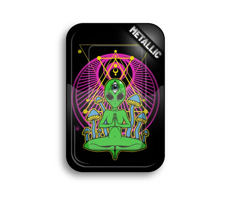 [64651684651] Rolling Tray - 27.5 x 17.5cm - Trippy Alien (Single)