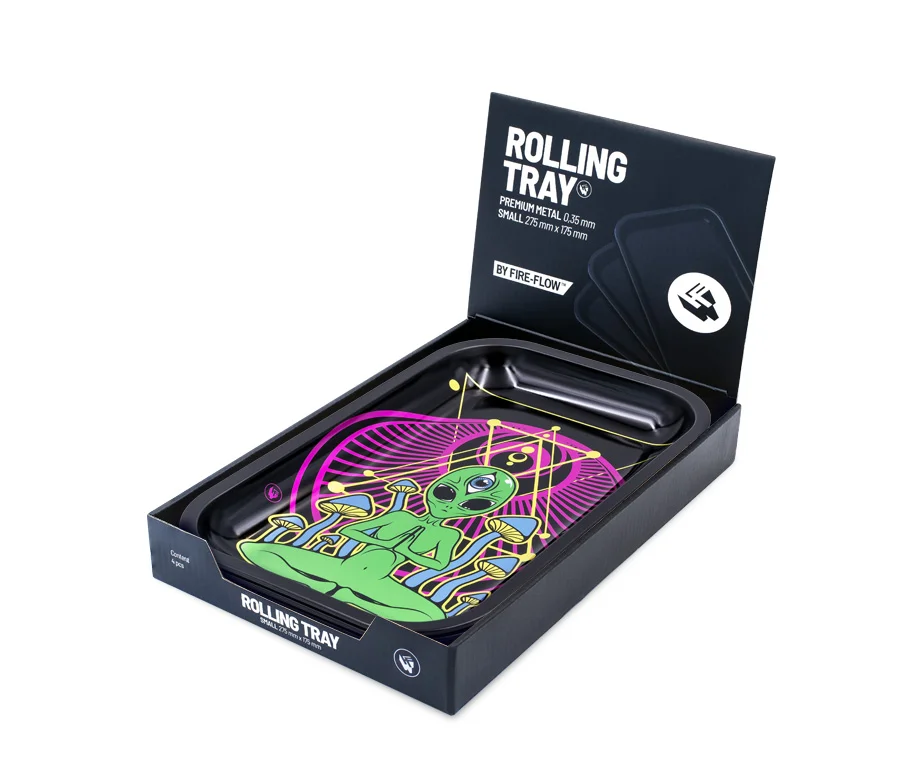 Rolling Tray - 27.5 x 17.5cm - Trippy Alien