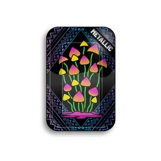 [6161681611] Metal Rolling Tray - Shrooms 5 2/4 (27.5cm x 17.5cm) (Single)