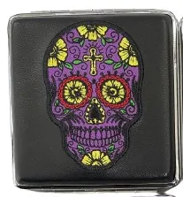 [000200395] Zigarettenetui Skull Violett 20er