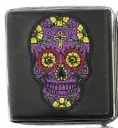 Zigarettenetui Skull Violett 20er
