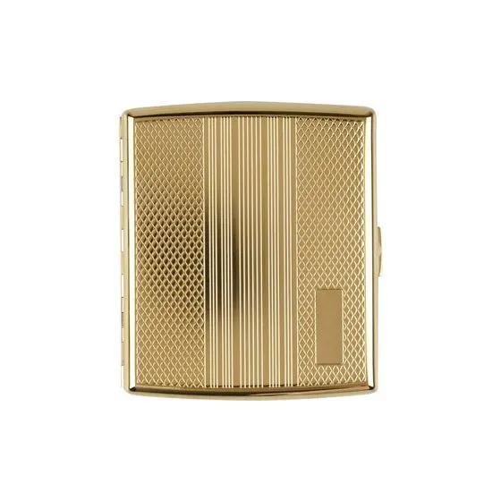 ZIGARETTENETUI GOLD GEMUSTERT, MIT BÜGEL