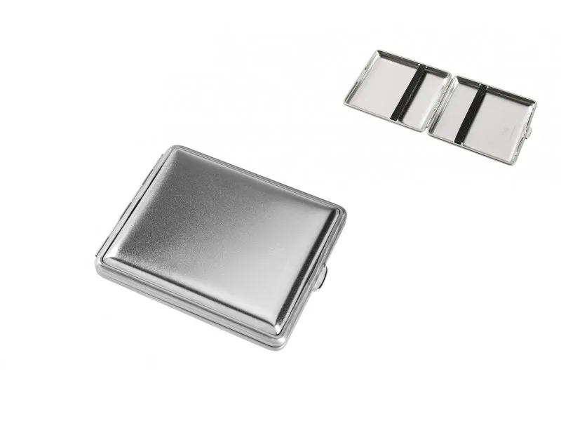 [000100267] Zigarettenetui chrom matt Gummi 18er