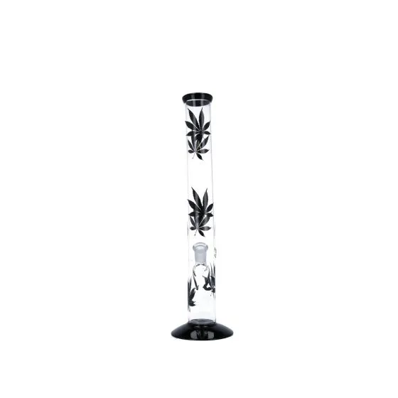 [700039] BONG GLAS BLACK LEAF, 35CM