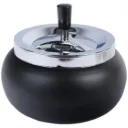 Drehaschenbecher Schwarz 13cm