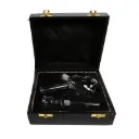 GH6 Glasbong im Koffer, tropfenförmig, 14 cm hoch, 14.5er Schliff