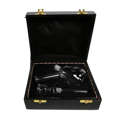 [55100058] GW6 Glasbong mit tropfenförmiger Kugel, 14 cm hoch, 14.5er Schliff ohne Koffer