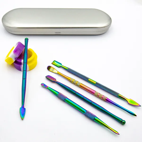 [000700103] High Grade Stainless Steel Silicone Dab Tool Set